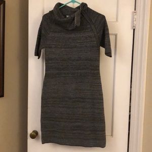 Gray sweater short sleeve dress